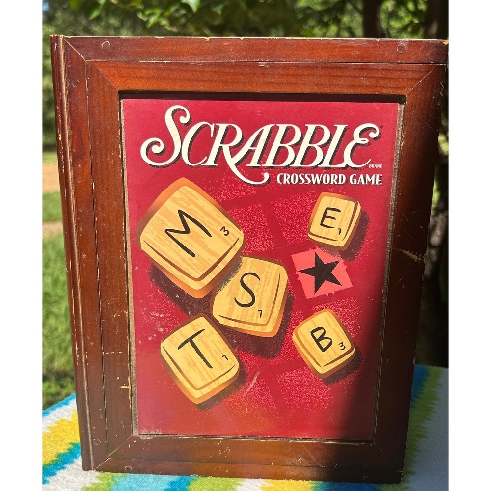 Hasbro Parker Bros SCRABBLE Crossword Game Vintage Collection In Wooden Box Toys